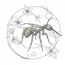ant tattoo design idea