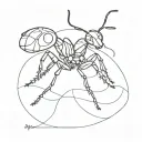 ant tattoo design idea