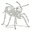 ant tattoo design idea
