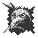 simple bold blackwork regular show tattoo design idea