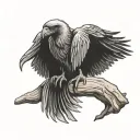 Vulture tattoo design idea