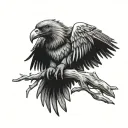 Vulture tattoo design idea