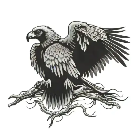 Vulture tattoo design idea