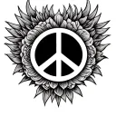 protect your peace symbol tattoo design idea