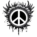 protect your peace symbol tattoo design idea