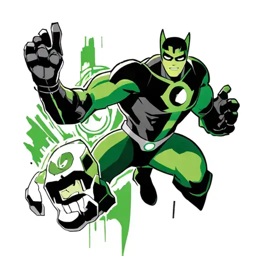 marvel and Ben 10 Fusion characters tattoo design idea