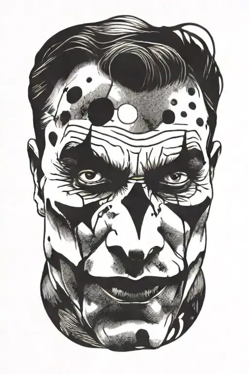 joker face tattoo design idea