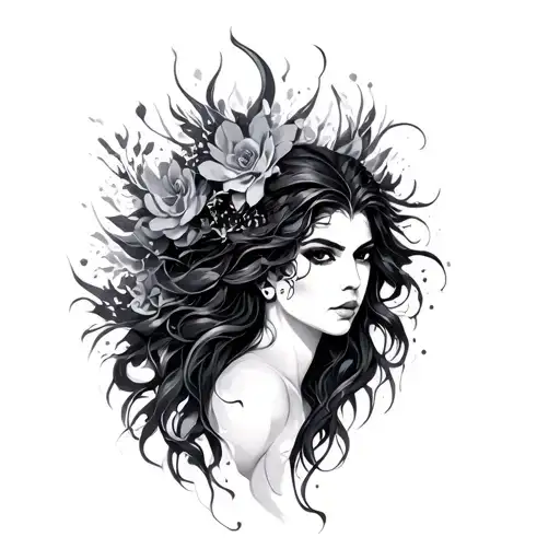 Nyx Goddess tattoo design idea
