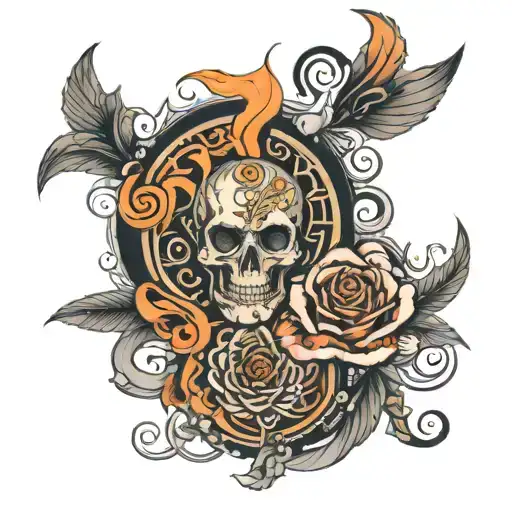 sleeve tattoos for guys with color and a hustle design on it tattoo design idea