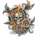 sleeve tattoos for guys with color and a hustle design on it tattoo design idea