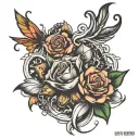 sleeve tattoos for guys with color and a hustle design on it tattoo design idea
