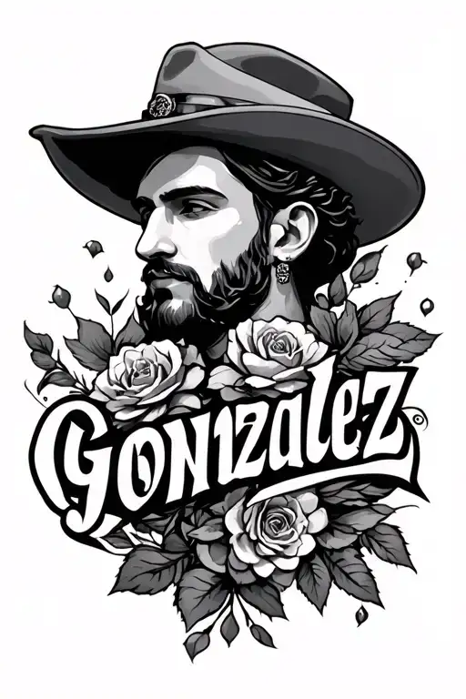 gonzalez last name tattoo design idea