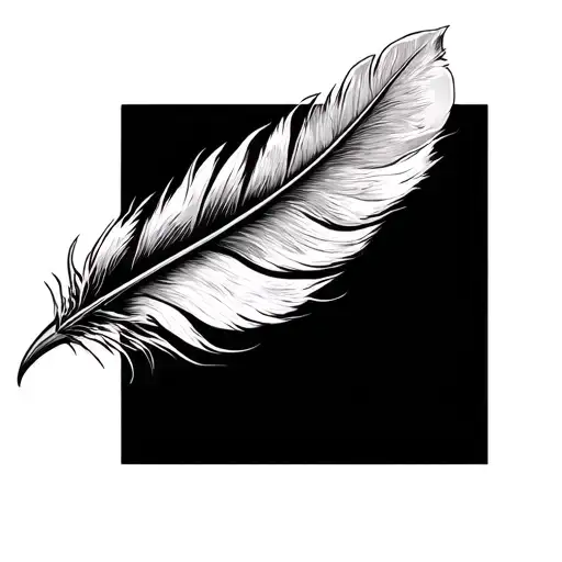 Crow Feather tattoo design idea