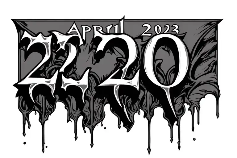 april 20 2003 Roman numerals tattoo design idea