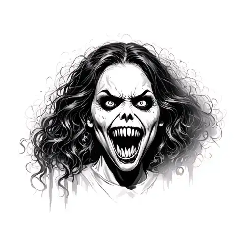 scary movie tattoo design idea