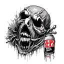 scary movie tattoo design idea