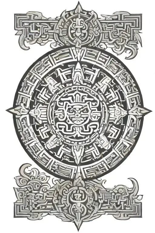 mayan calendar tattoo design idea