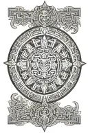 mayan calendar tattoo design idea