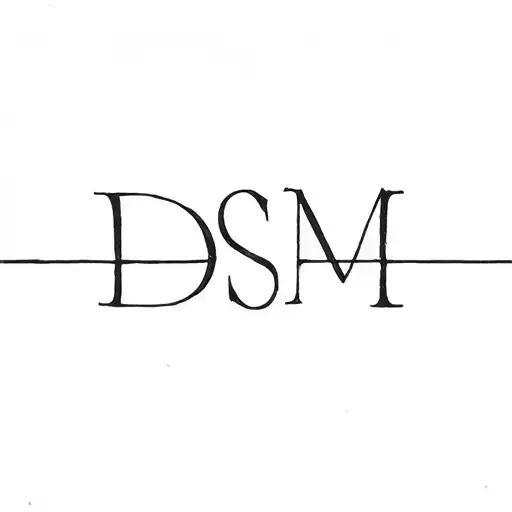 "DSM" Initials with branding font tattoo tattoo design idea