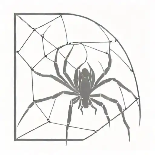 spider crawling tattoo design idea