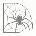 spider crawling tattoo design idea