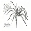 spider crawling tattoo design idea