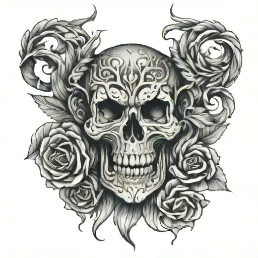 Create tattoo art that is to be a half sleeve on a male arm from shoulder to elbow. The artwork is to look realistic wit tattoo design idea