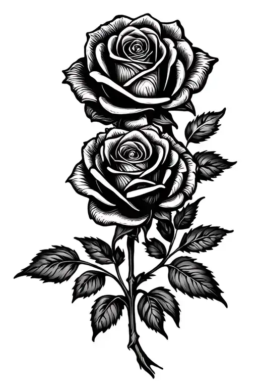 three roses in a tribal design, with birthdates integrated into the design - two live roses for my living children tattoo design idea