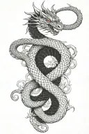 dragon and snake tattoo tattoo design idea
