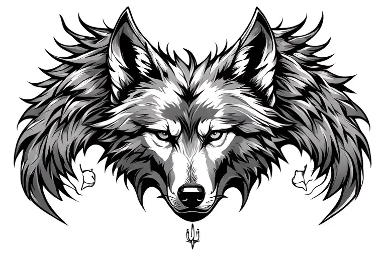 Gemini, wolf, warrior, discipline, consistency, fighter spirit, time, hardwork tattoo design idea