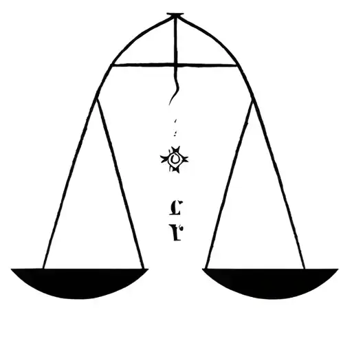 leo and libra, minimalistic style tattoo design idea