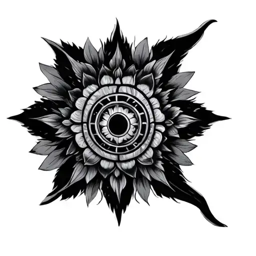 Sudarshan Chakra tattoo design idea