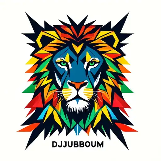 "Djouboum" man lion rasta lion head tattoo design idea