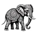 elephant adorned tattoo design idea