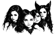 my childrens name, Devin, Joline, Elvira and Dante with some love thing but not a hearth tattoo design idea