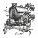 Farm tattoo design idea