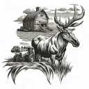Farm tattoo design idea