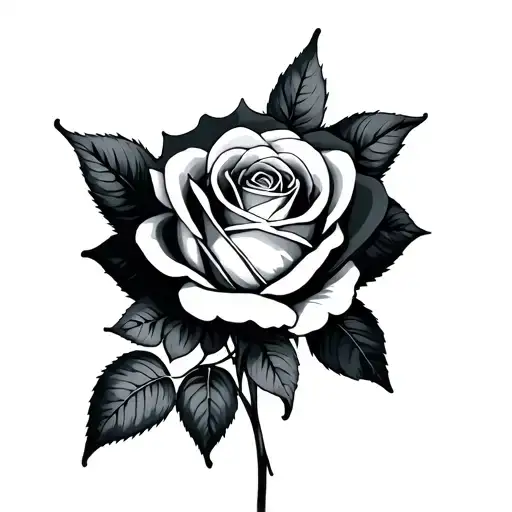 Gemini with a rose tattoo design idea