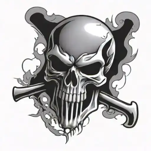 Punisher Skull tattoo design idea