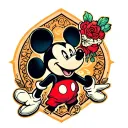 mickey mouse nalgon tattoo design idea