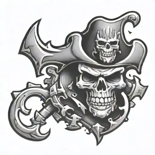 puzzle pieces and raiders logo morphed tattoo design idea