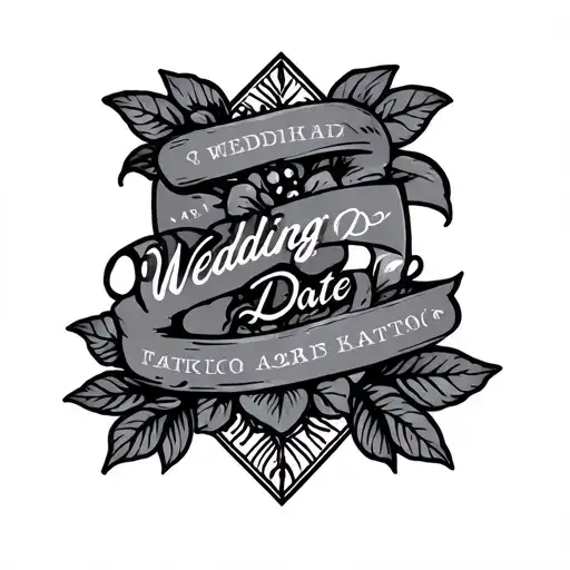 Wedding Date tattoo design idea