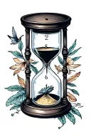 Hourglass Remember Remember Live Time Flies Seize Day tattoo design idea