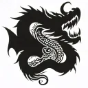 Asian dragon tattoo design idea