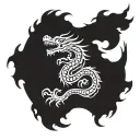Asian dragon tattoo design idea