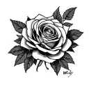 999 juice wrld with roses in the background  tattoo design idea