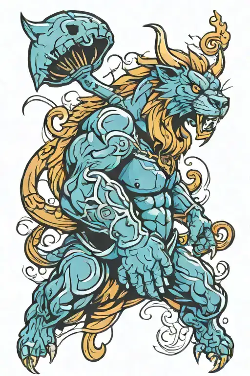 strength inspired courage  tattoo design idea