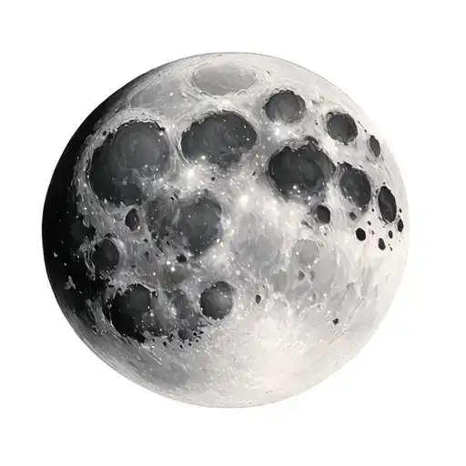 waning gibbous moon inside a waxing gibbous moon tattoo design idea