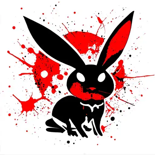 playboy bunny outline tattoo design idea
