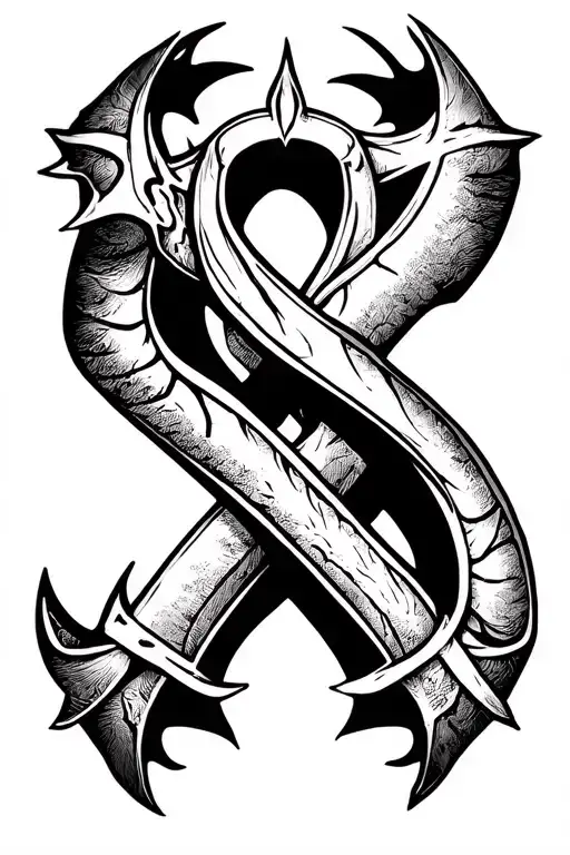 lymphoma cancer with Norse symbol for strength and family tattoo design idea